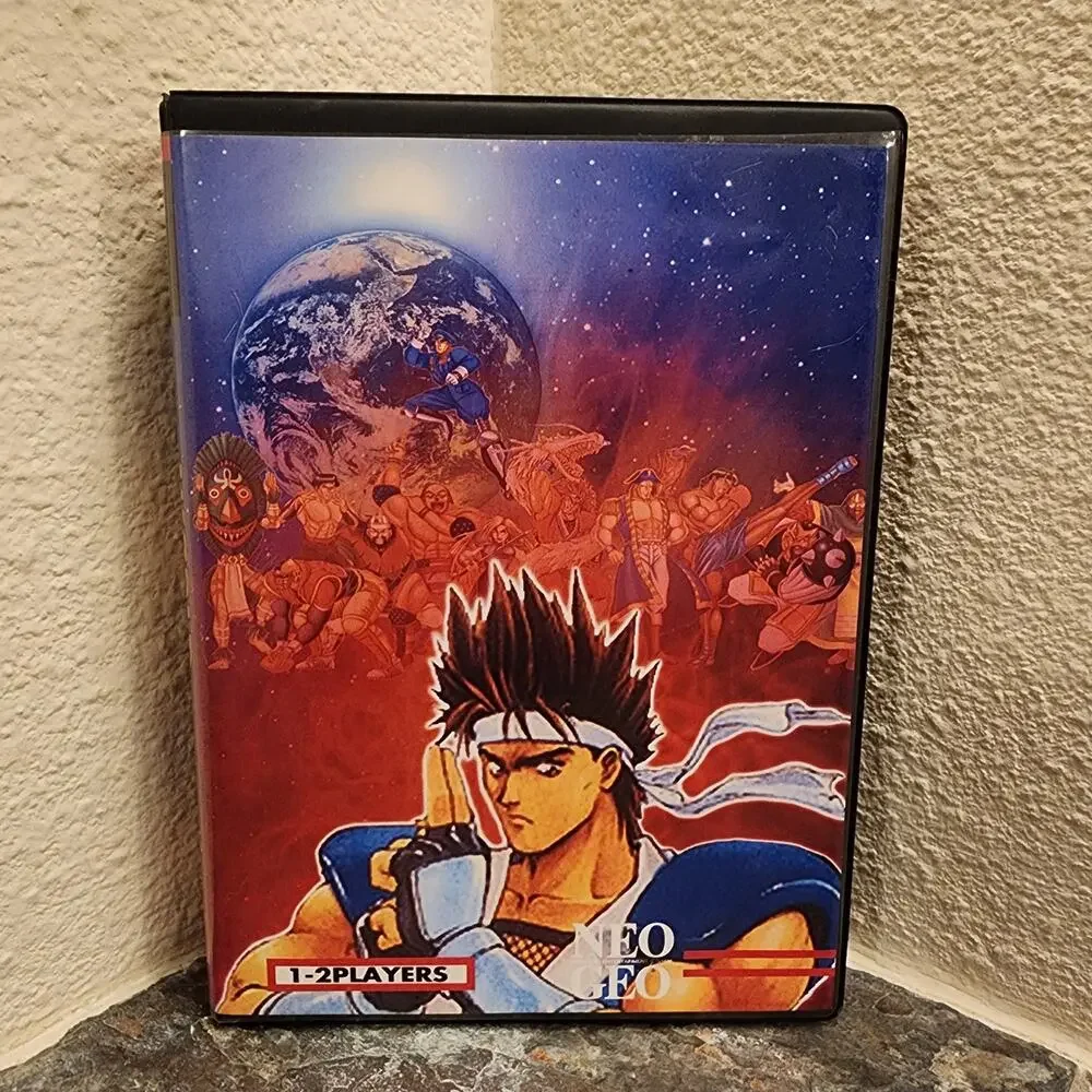 Game - World Heroes 2 w/ custom case - NeoGeo MVS - SNK